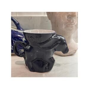 Vintage 1985 Frankoma Pottery Democratic Donkey Mug – Blue Glaze